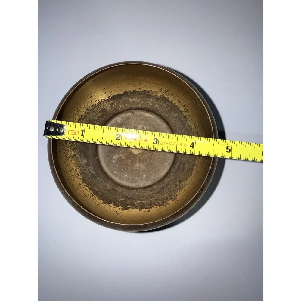 Vintage Used Three-Legged Lion's Foot Claw Brass No. 2 Ashtray Bowl S‎